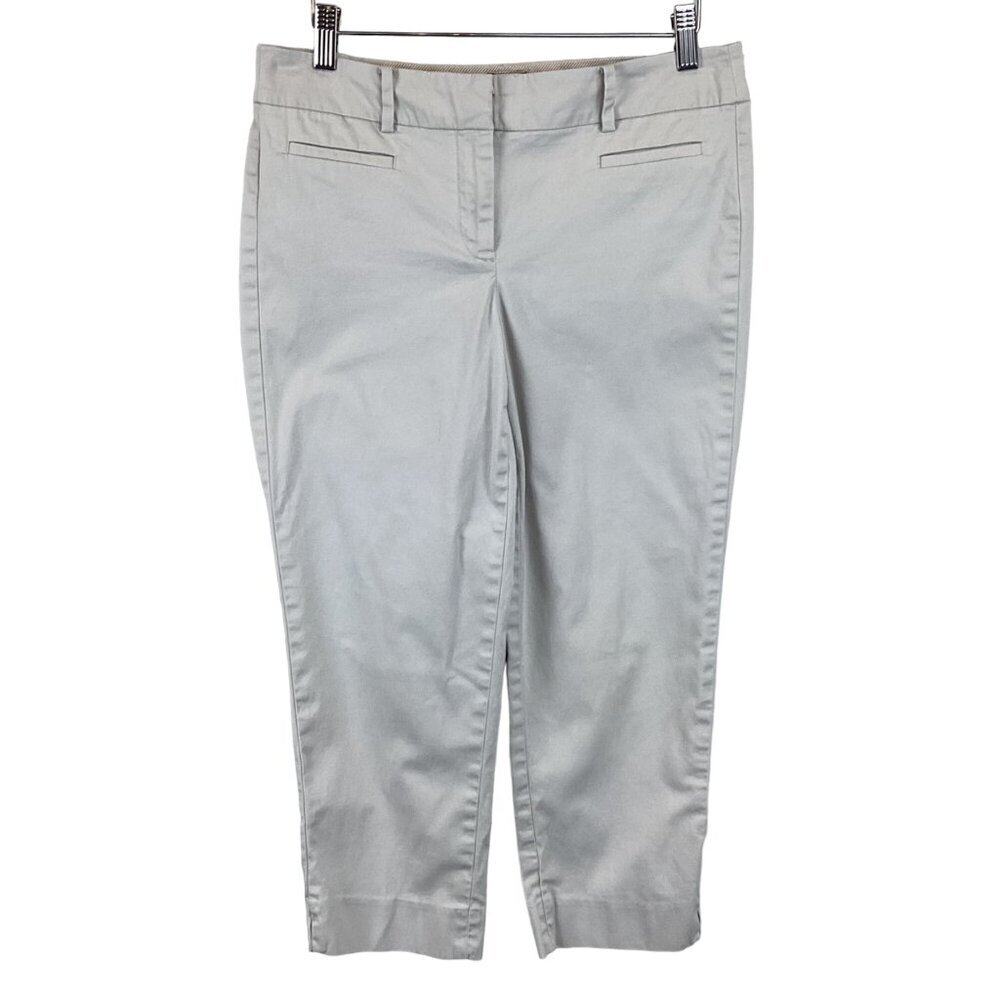 Talbots Women's Perfect Crop Pants 4P Petites Light Beige Khaki Chino‎